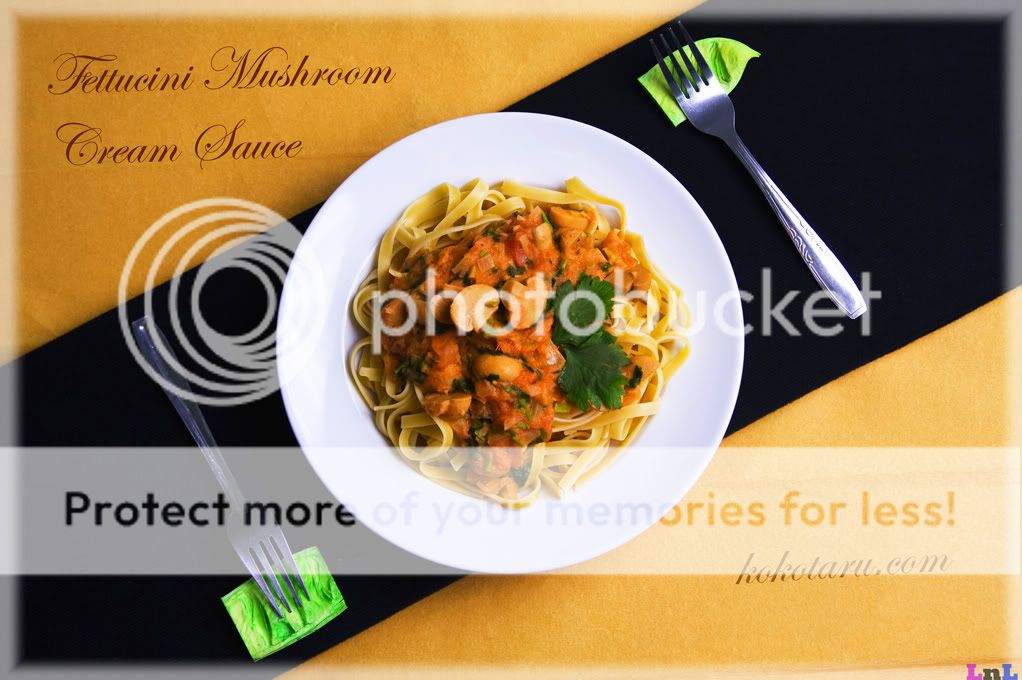 Fetuccine Mushroom Creamsauce Fettucine mushroom tomato cream sauce